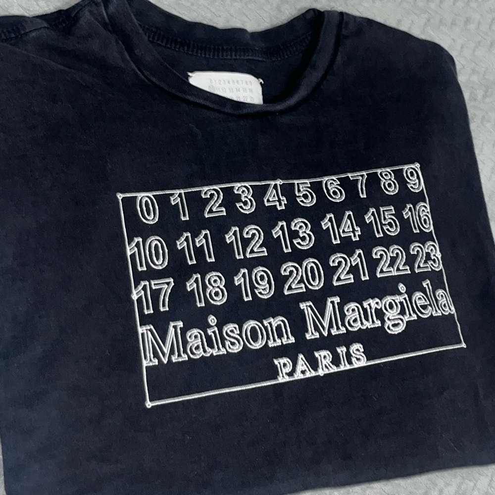Maison Margiela Paris Number Black Shirt